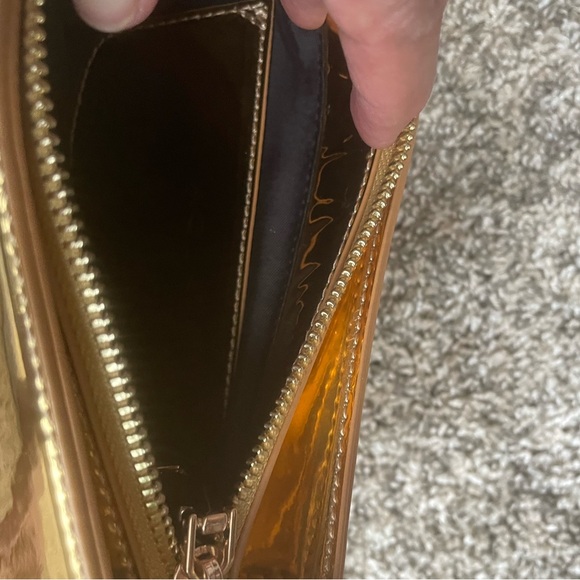 AQUA Gold Patent Leather Mini Bag in gently used condition - Picture 2 of 5